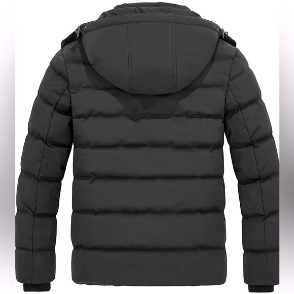 Men's Hooded Puffer Jacket - Picture 3 of 7